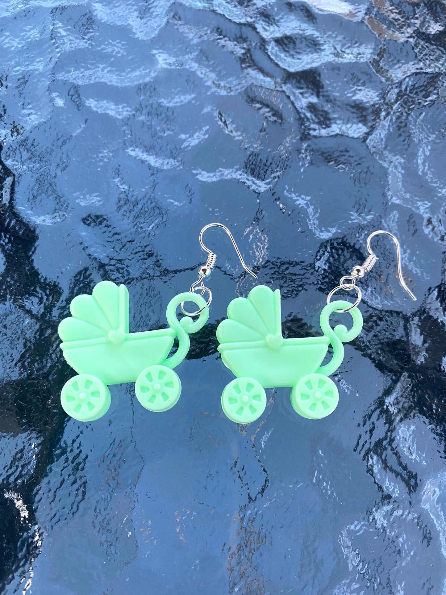 Pastel Baby Stroller Earrings