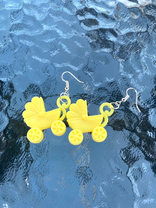 Pastel Baby Stroller Earrings